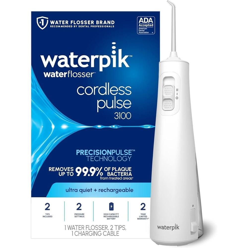 Waterpik Cordless Pulse 3100 Water Flosser Rechargeable WF-20 White Open Box